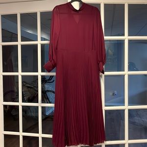 Zara maroon long sleeve dress